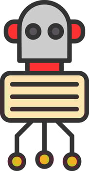 Nano Robot Vector Icon Design