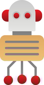 Nano Robot Vector Icon Design