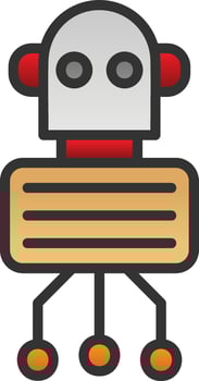 Nano Robot Vector Icon Design
