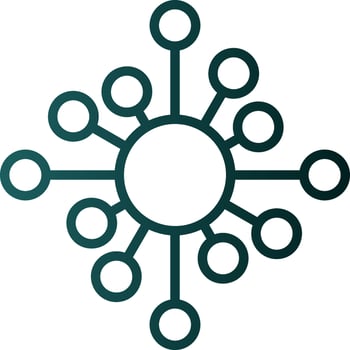 Biological Network Vector Icon Design