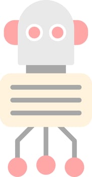 Nano Robot Vector Icon Design