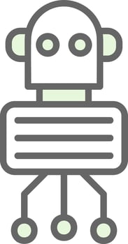 Nano Robot Vector Icon Design