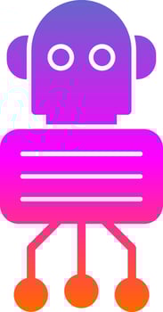 Nano Robot Vector Icon Design