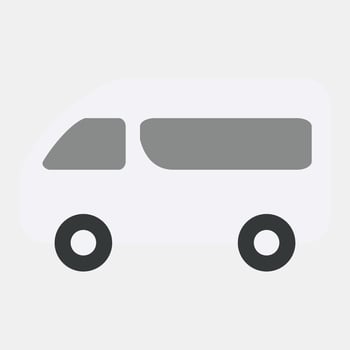 Icon van. Transportation elements. Icons in flat style. Good for prints, posters, logo, sign, advertisement, etc. vector