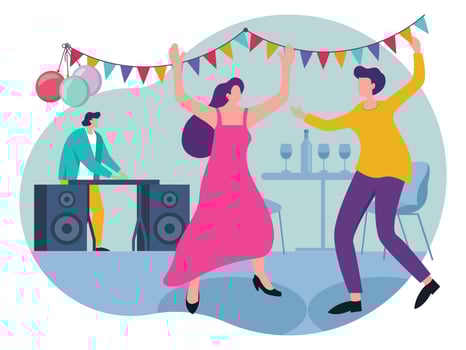 Birthday party celebrate dance vector