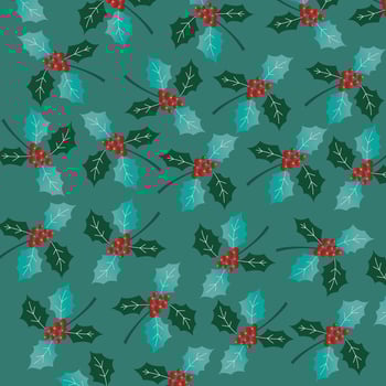 Christmas Holiday Mistletoe Pattern Vector illustration