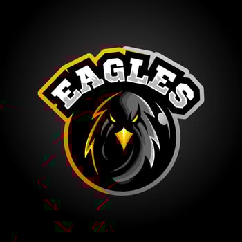 Dark eagle esport mascot logo design illustration vector