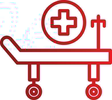 Hospital Bed Vector Icon Design