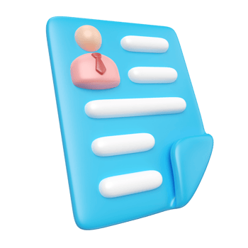 Curriculum Vitae 3D Illustration Icon png