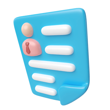 Curriculum Vitae 3D Illustration Icon png