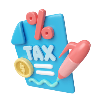 Taxes 3D Illustration Icon png