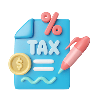 Taxes 3D Illustration Icon png