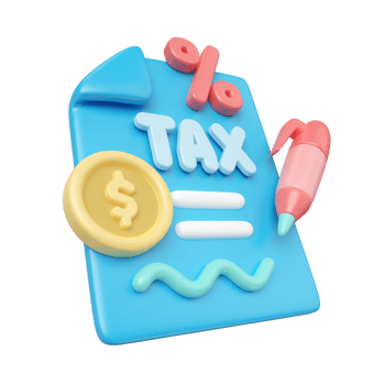 Taxes 3D Illustration Icon png