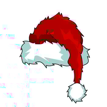 santa hat icon design, red hat santa with elegant concept vector