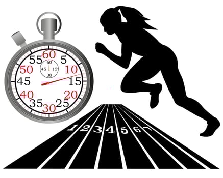 athletics track stopwatch on a white background vector