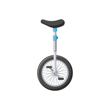Unicycle vector isolated on white background