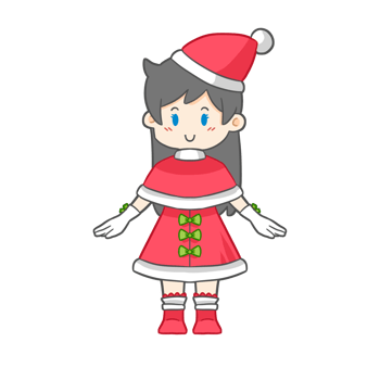 Christmas girl costume png