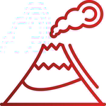 Volcano Vector Icon Design