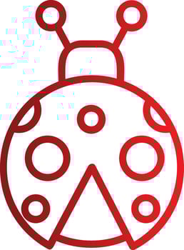 Ladybug Vector Icon Design