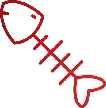 Fish Bone Vector Icon Design