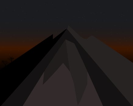 mountain in the form of night vector