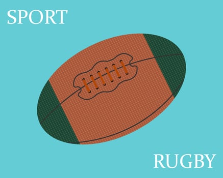 sports rugby ball vector