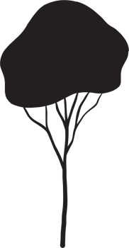 simplicity tree freehand silhouette drawing. png