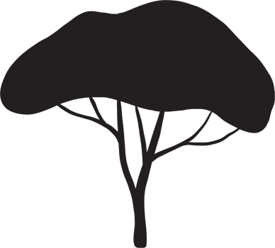 simplicity tree freehand silhouette drawing. png