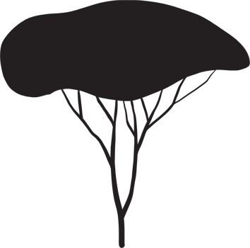 simplicity tree freehand silhouette drawing. png
