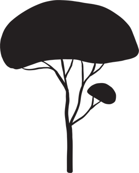 simplicity tree freehand silhouette drawing. png
