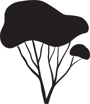 simplicity tree freehand silhouette drawing. png