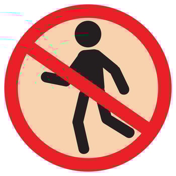 No Access Flat Icon vector