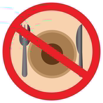 Do Not Eat Flat Icon vector