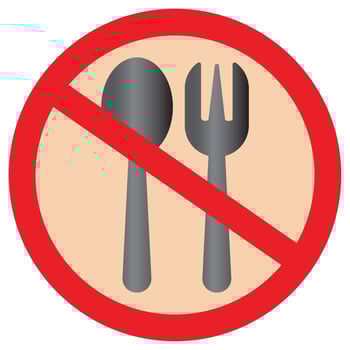 No Eat Flat Icon vector