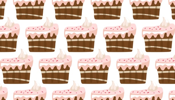 cake sweet pattern chocolate pattern vector art illustration
