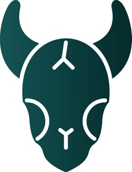 Bull Skull Vector Icon Design