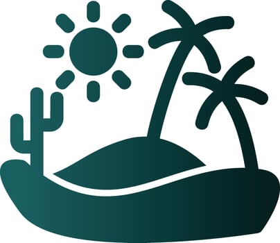 Desert Reort Vector Icon Design