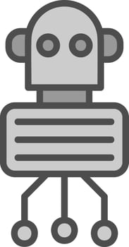 Nano Robot Vector Icon Design