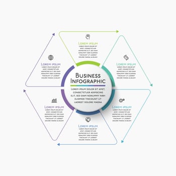 Presentation Business circle infographic template vector