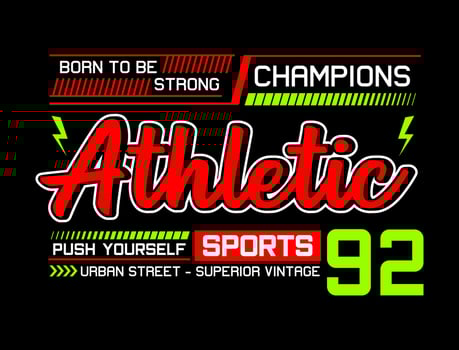 Athletic typography design, for t-shirt, posters, labels, etc. vector