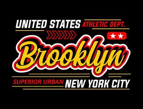 Brooklyn typography design, for print on t shirts etc. vector