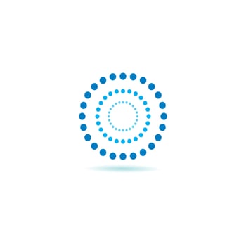 Set of abstract dots circle vector icon illustration