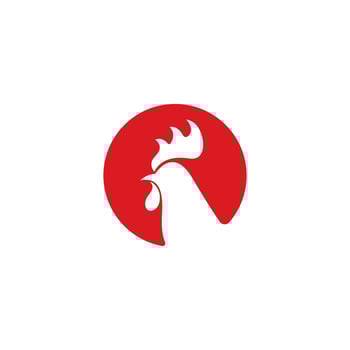 Rooster Logo Template vector illustration
