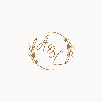 AC wedding initials logo design vector