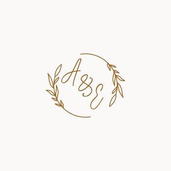 AE wedding initials logo design vector