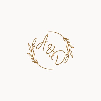 AD wedding initials logo design vector