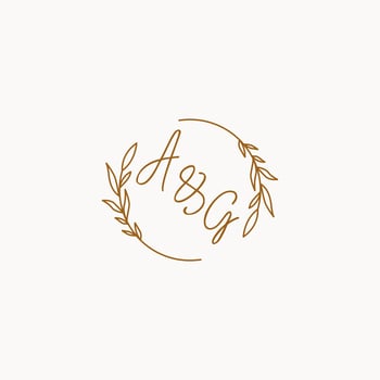 AG wedding initials logo design vector