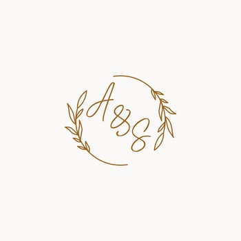 AS wedding initials logo design vector