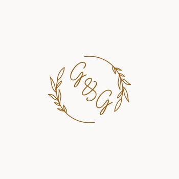 GG wedding initials logo design vector
