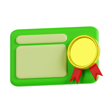 certificate icon 3d rendering png